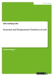 Cover von Seasonal and Temperature Variation of soil