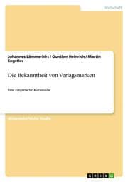 Cover von Die Bekanntheit von Verlagsmarken