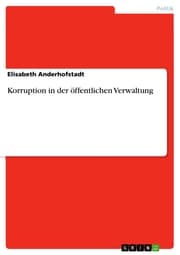 Cover von Korruption in der öffentlichen Verwaltung