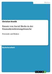 Cover von Einsatz von Social Media in der Finanzdienstleistungsbranche