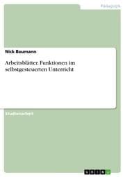Cover von Arbeitsblätter.Funktionen im selbstgesteuerten Unterricht