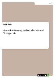 Cover von Kurze Einführung in das Urheber- und Verlagsrecht