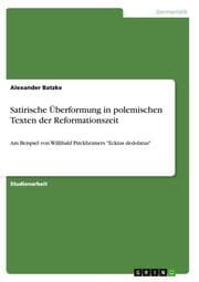 Cover von Satirische Überformung in polemischen Texten der Reformationszeit