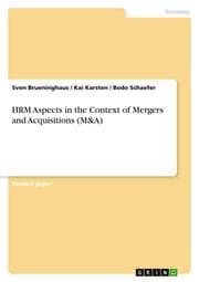 Cover von HRM Aspects in the Context of Mergers and Acquisitions (M&A)
