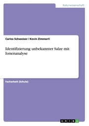 Cover von Identifizierung unbekannter Salze mit Ionenanalyse