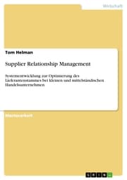 Cover von Supplier Relationship Management
