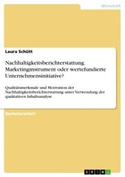 Cover von Nachhaltigkeitsberichterstattung. Marketinginstrument oder wertefundierte Unternehmensinitiative?