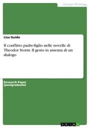 Cover von Il conflitto padre-figlio nelle novelle di Theodor Storm. Il gesto in assenza di un dialogo