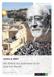 Cover von Die Einheit des Judentums in der Sicht Leo Baecks