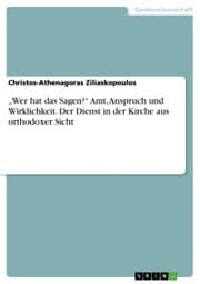 Cover von 'Wer hat das Sagen?' Amt, Anspruch und Wirklichkeit. Der Dienst in der Kirche aus orthodoxer Sicht