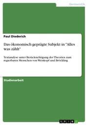 Cover von Das ökonomisch geprägte Subjekt in 'Alles was zählt'
