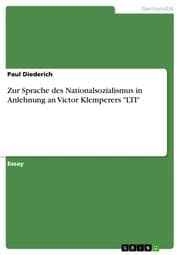 Cover von Zur Sprache des Nationalsozialismus in Anlehnung an Victor Klemperers 'LTI'