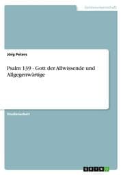 Cover von Psalm 139 - Gott der Allwissende und Allgegenwärtige