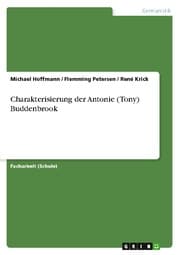 Cover von Charakterisierung der Antonie (Tony) Buddenbrook