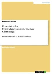 Cover von Kennzahlen des Unternehmenswertorientierten Controllings