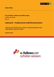 Cover von Liebeslyrik - Vergleichende Gedichtinterpretation