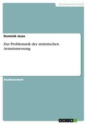 Cover von Zur Problematik der statistischen Armutsmessung
