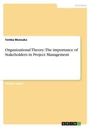 Cover von Organizational Theory: The importance of Stakeholders in Project Management