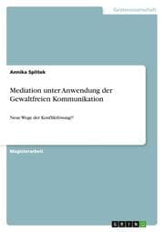 Cover von Mediation unter Anwendung der Gewaltfreien Kommunikation
