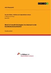 Cover von Word of mouth-Strategien im Internet in der Kundenkommunikation