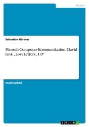 Cover von Mensch-Computer-Kommunikation. David Link LoveLetters_1.0