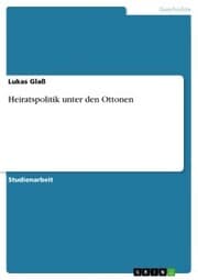 Cover von Heiratspolitik unter den Ottonen