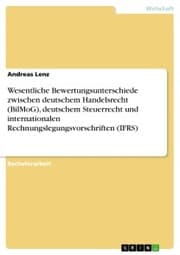 Cover von Wesentliche Bewertungsunterschiede zwischen deutschem Handelsrecht (BilMoG), deutschem Steuerrecht und internationalen Rechnungslegungsvorschriften (IFRS)