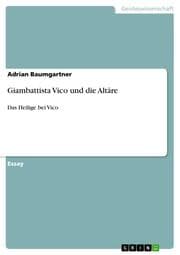 Cover von Giambattista Vico und die Altäre