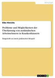 Cover von Probleme und Möglichkeiten der Überlassung von ausländischen Arbeitnehmern in Krankenhäusern