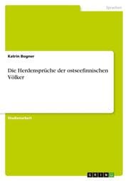 Cover von Die Herdensprüche der ostseefinnischen Völker