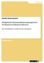 Cover von Erfolgreiches Kommunikationsmanagement im Business-to-Business-Bereich