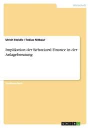 Cover von Implikation der Behavioral Finance in der Anlageberatung