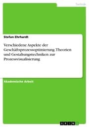 Cover von Verschiedene Aspekte der Geschäftsprozessoptimierung. Theorien und Gestaltungstechniken zur Prozessvisualisierung