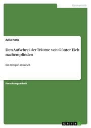 Cover von Den Aufschrei der Träume von Günter Eich nachempfinden