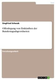 Cover von Offenlegung von Einkünften der Bundestagsabgeordneten