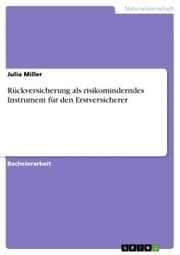 Cover von Rückversicherung als risikominderndes Instrument für den Erstversicherer