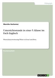Cover von Unterrichtsstunde in einer 5.Klasse im Fach Englisch