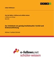Cover von Zur Schönheit als geistig-intellektueller Verfall und Entmenschlichung