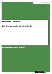 Cover von Die Fachsprache des Fußballs