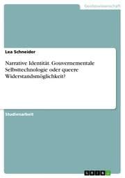 Cover von Narrative Identität.Gouvernementale Selbsttechnologie oder queere Widerstandsmöglichkeit?