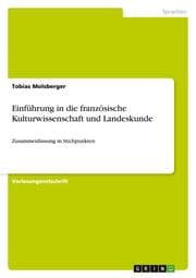 Cover von Einführung in die französische Kulturwissenschaft und Landeskunde