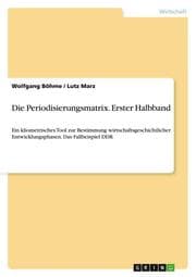 Cover von Die Periodisierungsmatrix. Erster Halbband