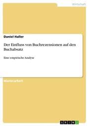 Cover von Der Einfluss von Buchrezensionen auf den Buchabsatz