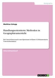 Cover von Handlungsorientierte Methoden in Geographieunterricht