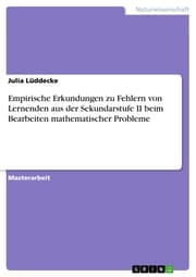 Cover von Empirische Erkundungen zu Fehlern von Lernenden aus der Sekundarstufe II beim Bearbeiten mathematischer Probleme
