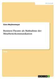 Cover von Business Theatre als Maßnahme der Mitarbeiterkommunikation