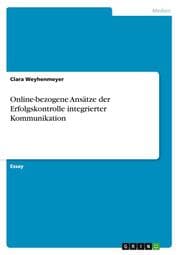 Cover von Online-bezogene Ansätze der Erfolgskontrolle integrierter Kommunikation
