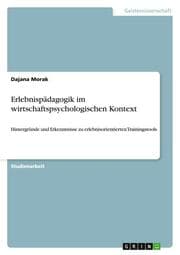 Cover von Erlebnispädagogik im wirtschaftspsychologischen Kontext