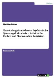 Cover von Entwicklung der modernen Psychiatrie.Im Spannungsfeld zwischen individueller Freiheit und ökonomischer Restriktion