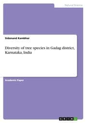 Cover von Diversity of tree species in Gadag district, Karnataka, India